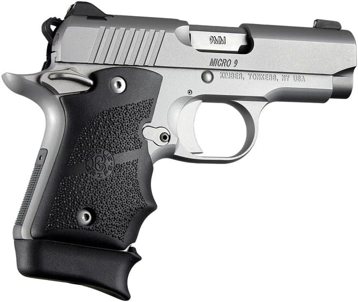 HOGUE OverMolded Rubber Grip for Kimber Micro 9 with Ambidextrous Safety and Finger Grooves