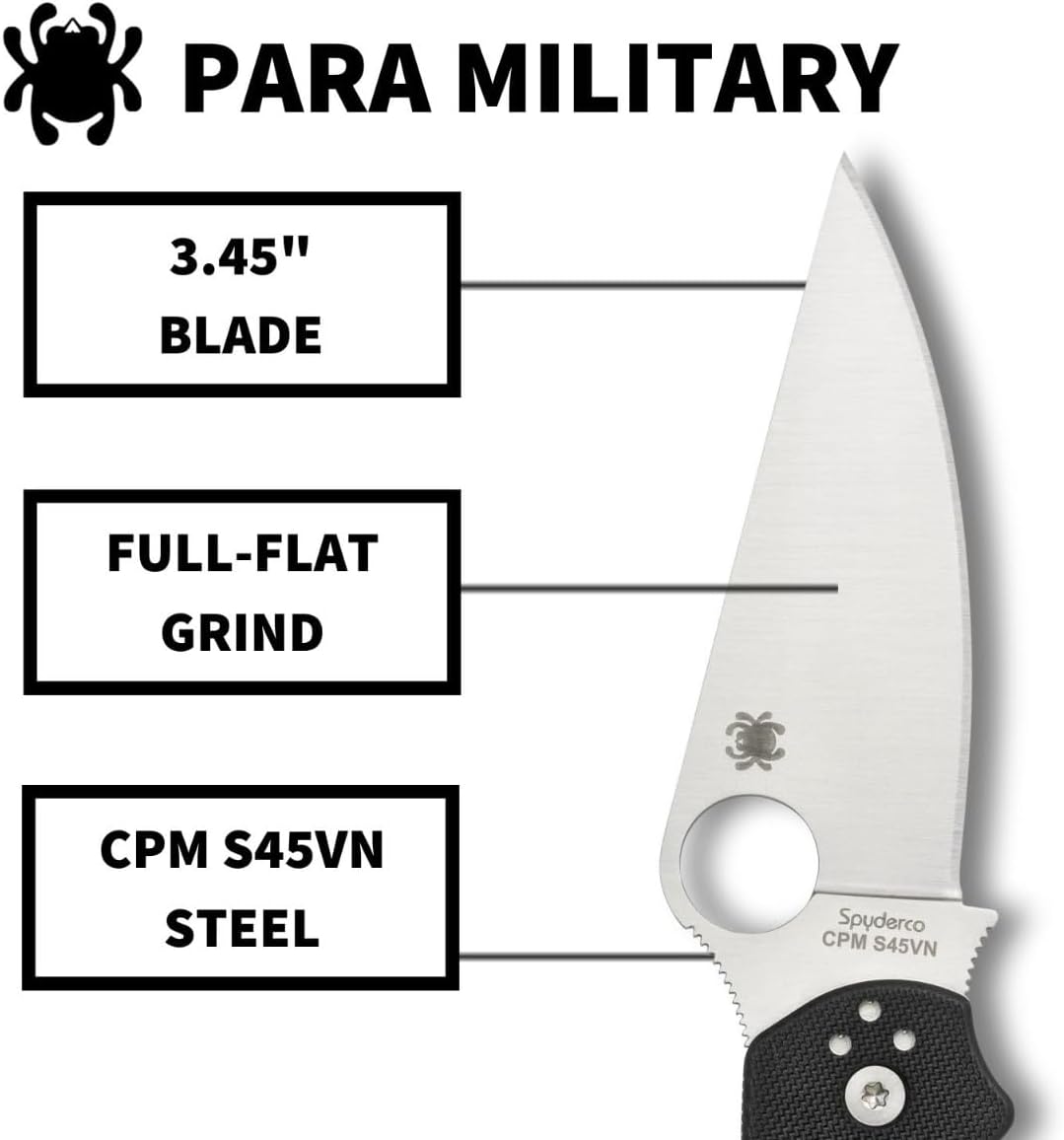 Spyderco Para Military 2 Folding Knife with G-10 Handle