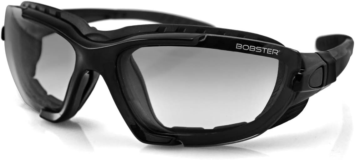 Bobster Renegade Sport Sunglasses Gloss Black Frame/Clear Photochromic Lens
