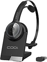 Wireless Headset with Integrated AI Noise-Cancelling Microphone - Stereo - Wireless - Bluetooth - 32.8 ft - Over-the-head - Binaural - Noise Canceling