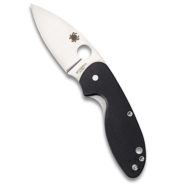 Spyderco Efficient Value Knife with 2.98" Stainless Steel Drop-Point Blade and Durable Black G-10 Handle - PlainEdge - C216GP 3" Steel Blade