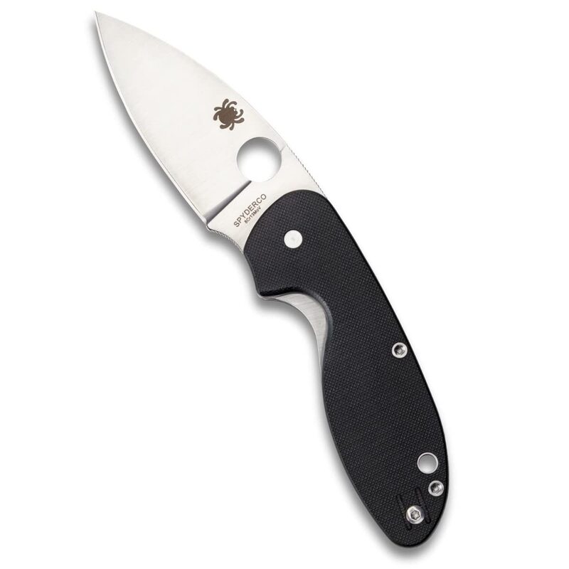 Spyderco Efficient Value Knife with 2.98" Stainless Steel Drop-Point Blade and Durable Black G-10 Handle - PlainEdge - C216GP 3" Steel Blade