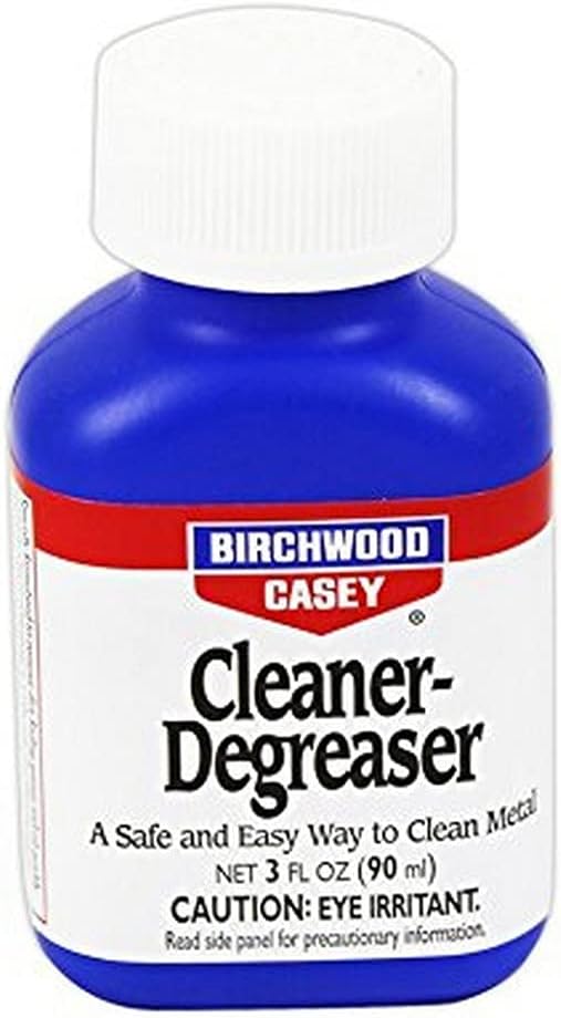 Birchwood Casey Fast-Acting Easy-to-Use Cleaner-Degreaser for Gun Cleaning and Maintenance, 3 OZ (90ml)