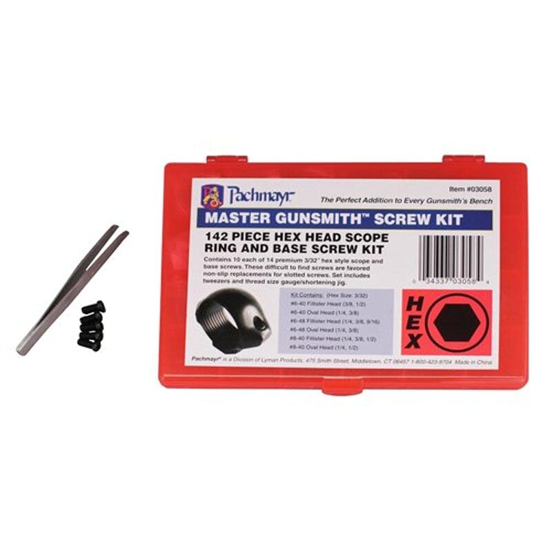 Pachmayr Master Gunsmith Hex Head Ring and Base Screw Kit, 142 Piece
