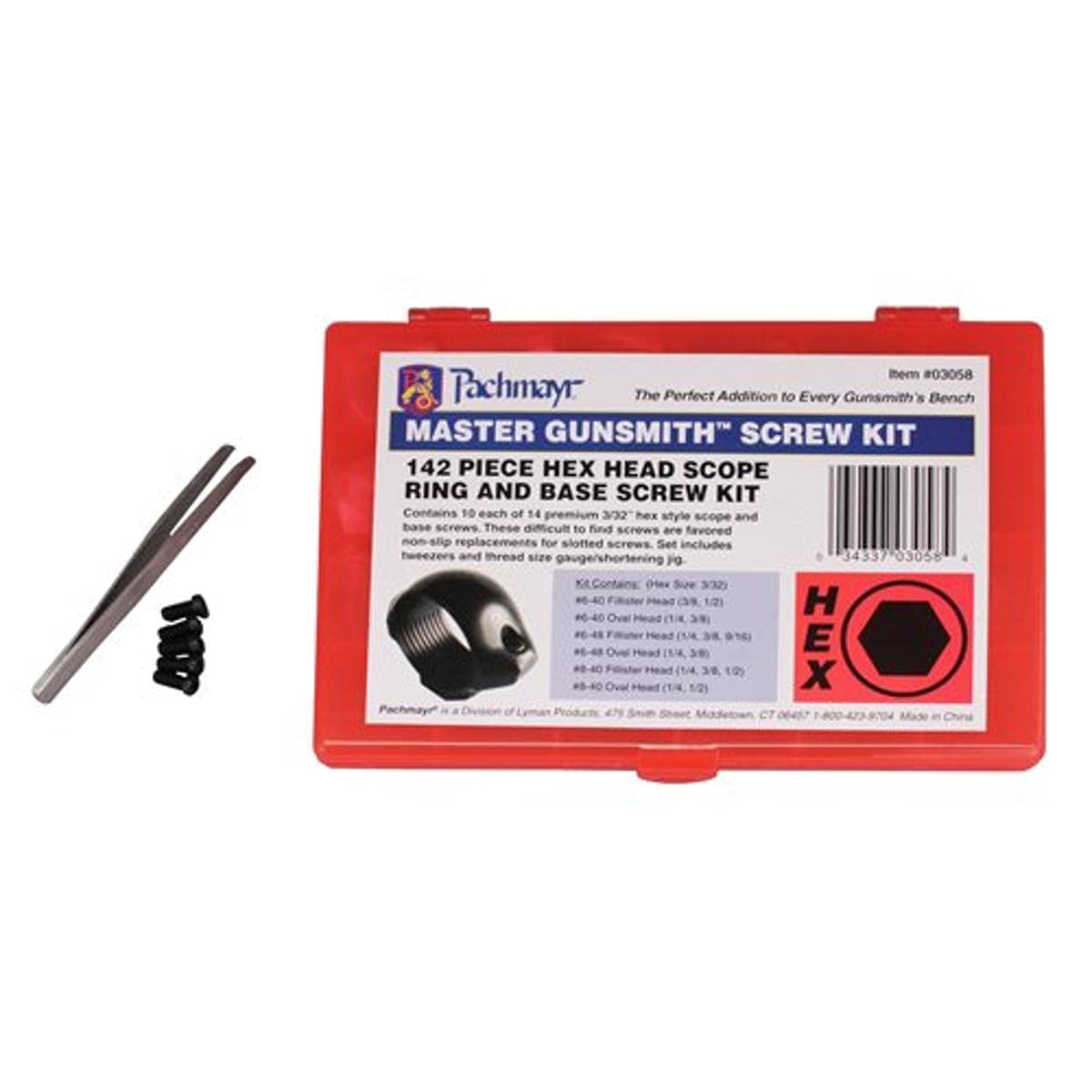 Pachmayr Master Gunsmith Hex Head Ring and Base Screw Kit, 142 Piece