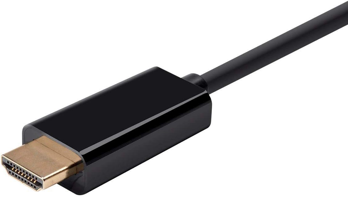 Monoprice Mini DisplayPort 1.2a to HDTV Cable - 6 Feet - Black | Supports Up to 4K Resolution And 3D Video