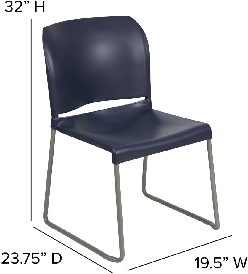 Flash Furniture HERCULES Series 880 lb Contoured Full-Back Stack Chair