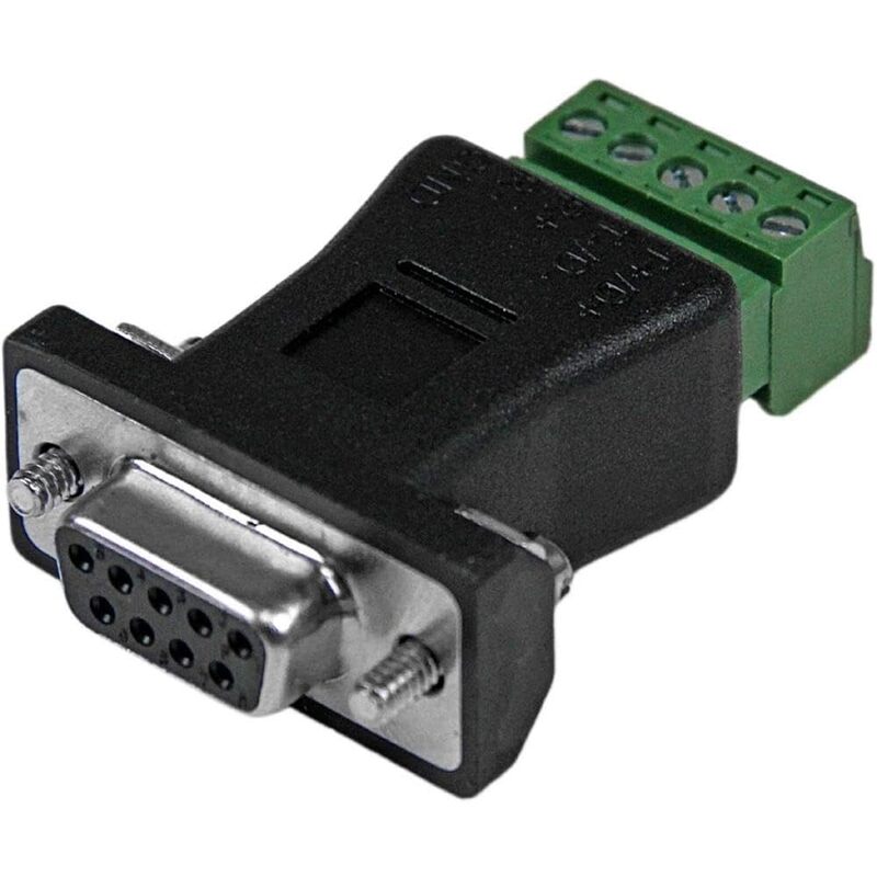 StarTech.com RS422 RS485 Serial DB9 to Terminal Block Adapter - Serial adapter - 5 pin terminal block to DB-9 (M) (black)