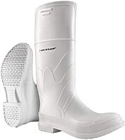DUNLOP Protective Footwear,Steel Toe White Safety Lock, 100% Waterproof PVC, Lightweight and Durable Protective Footwear