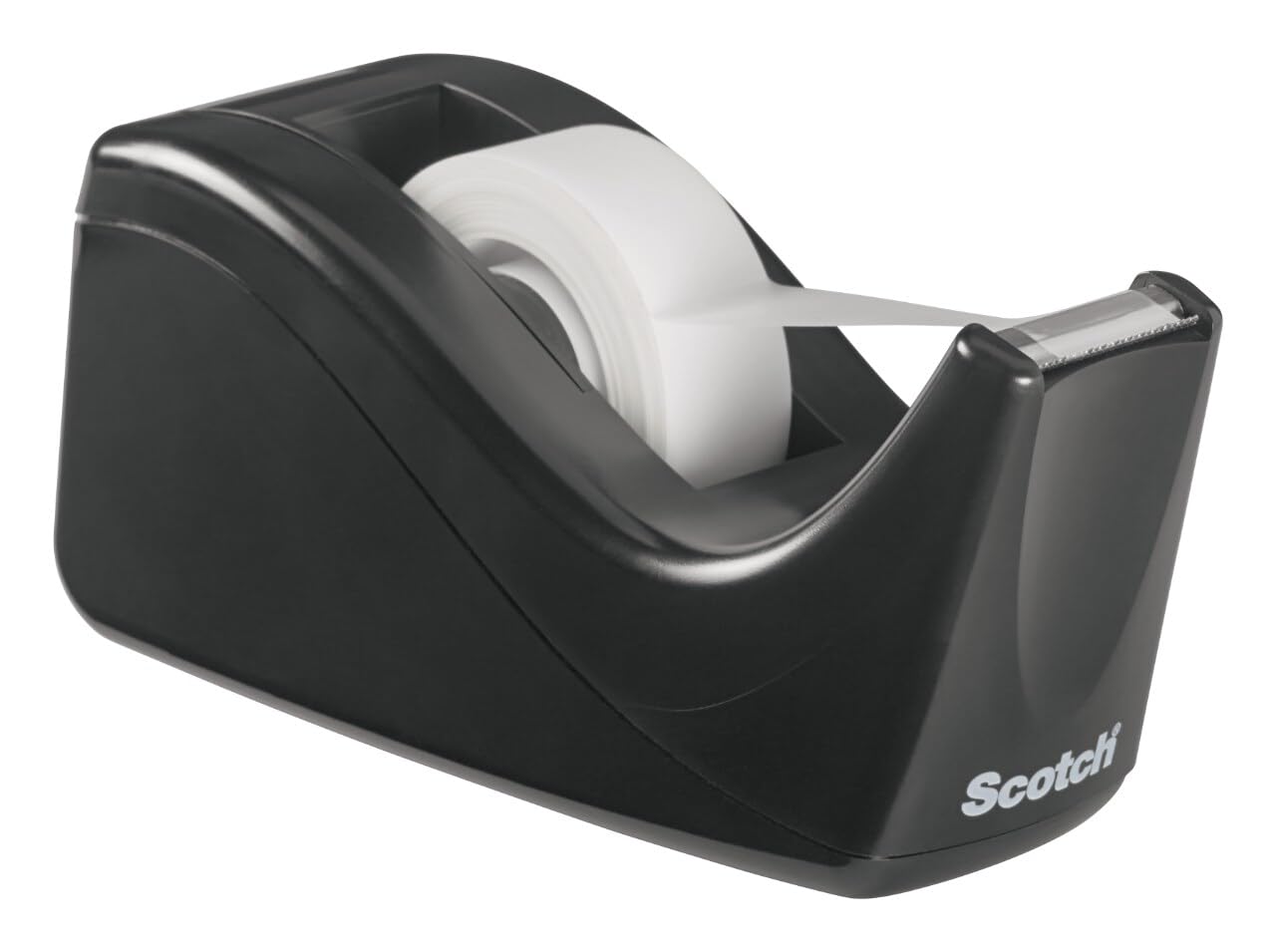 Scotch Desktop Tape Dispenser, Black Two-Tone, 1 Dispenser/Pack (C60-BK) Up To 3/4 In