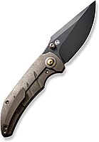 WE KNIFE Framelock Folding Knife CPM-20CV Stonewash Titanium Handle