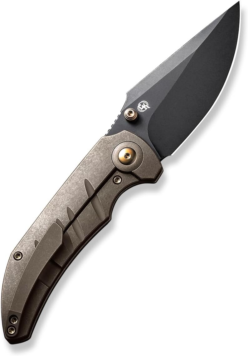 WE KNIFE Framelock Folding Knife CPM-20CV Stonewash Titanium Handle