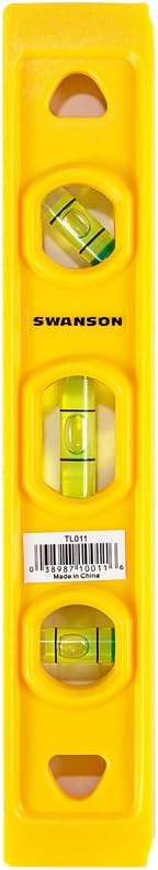 Swanson Tool TL011 9-Inch Speedlite Torpedo Level Yellow (Pack of 2) 2-Pack