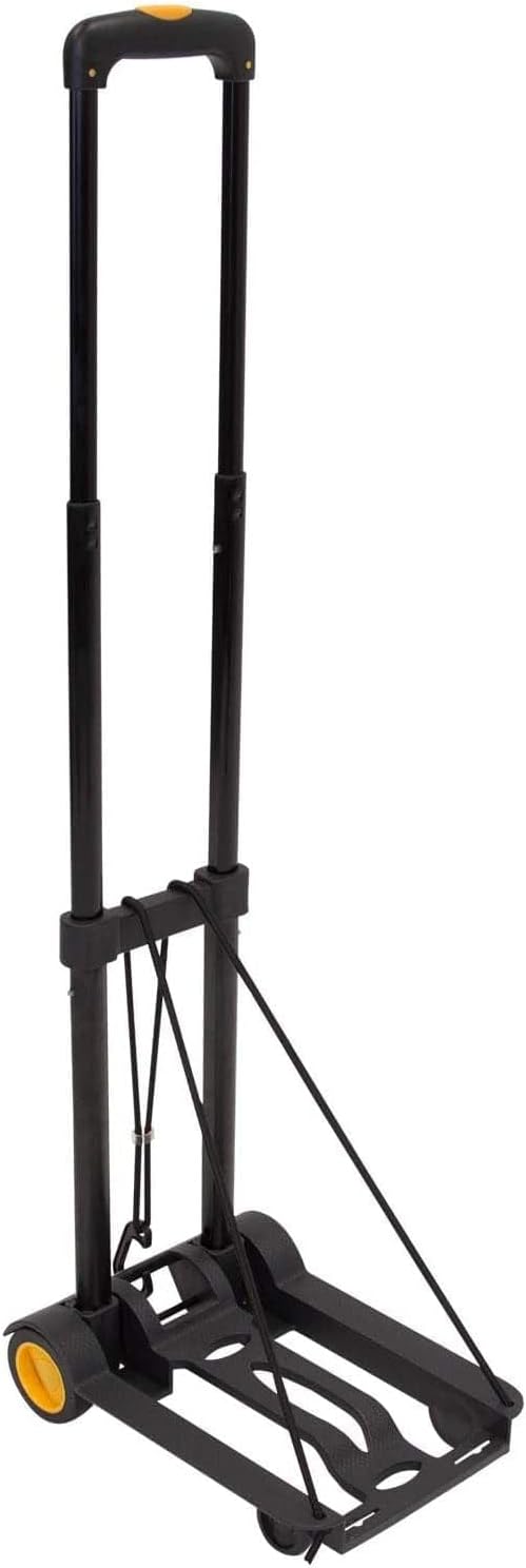 Mount-It! MI-912 Luggage Folding Cart And Dolly, 17inH x 3inW x 9inD, Black