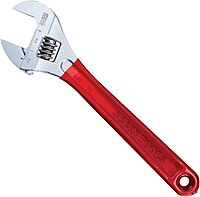 Klein Tools D507-12 Adjustable Drive Wrench, Forged with Extra Capacity Jaw and High Polish Chrome Finish