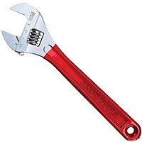 Klein Tools D507-12 Adjustable Drive Wrench, Forged with Extra Capacity Jaw and High Polish Chrome Finish
