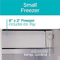 BLACK+DECKER Compact Refrigerator Energy Star Single Door Mini Fridge with Freezer