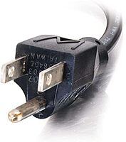 C2G Right-Angle AC Power Cord NEMA 5-15P to IEC C13 18 AWG