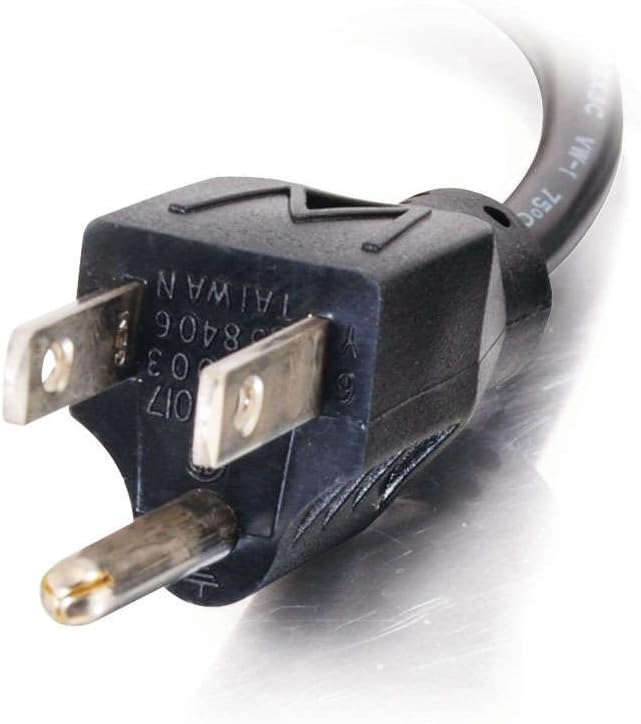 C2G Right-Angle AC Power Cord NEMA 5-15P to IEC C13 18 AWG
