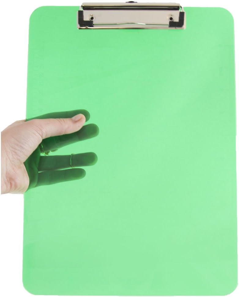 JAM PAPER Plastic Clipboards with Low-Profile Metal Clip - Letter Size