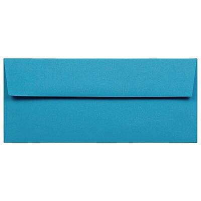 JAM Paper Blue Booklet Invitation Envelopes, Recycled, Gummed Seal