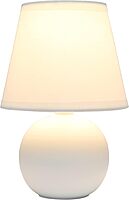 SIMPLE DESIGNS LT2008 Mini Ceramic Globe Table Lamp with Fabric Shade