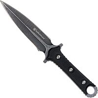 Smith & Wesson SWF606 8.6in High Carbon S.S. Full Tang Fixed Blade Knife with 4.4in Duel Edge Blade and TPE Handle for Outdoor, Tactical, Survival and EDC