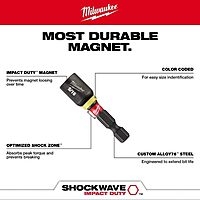 Milwaukee 49-66-4505 Shockwave 3/8 in. x 1-7/8 in. Magnetic Nut Driver