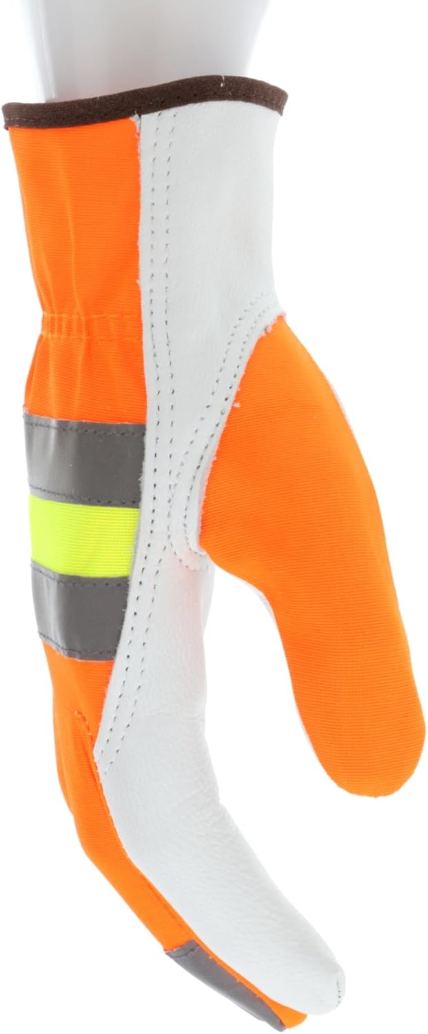 MCR SAFETY Luminator 36111 Premium Grain Goatskin Reflective Work Gloves