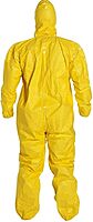 DuPont Tychem QC Disposable Coveralls - Large Yellow, Zipper Closure