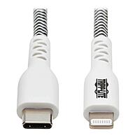 Tripp Lite Apple MFI Certified Cable, Lightning to USB-C Sync Charge Cord, Heavy-Duty Aramid Fiber, 6 ft. (M102-006-HD)