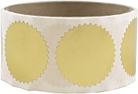 JAM PAPER Circle Label Wafer Seals with Serrated Edges - 100 Round Self-Adhesive Labels