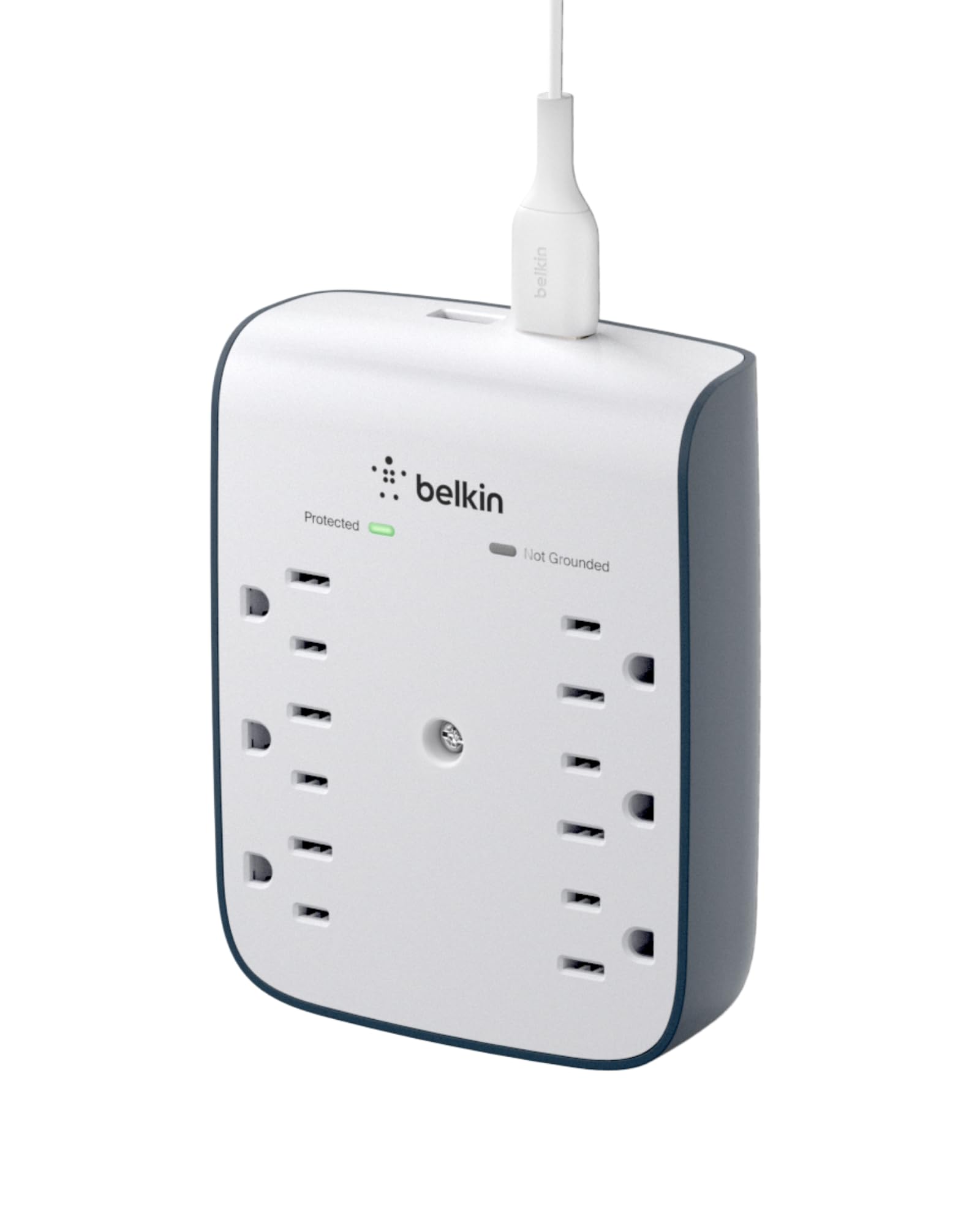 Belkin 6-Outlet Wall Surge Protector w/ 2 USB-A Ports, Wall-Mountable - 900 Joules
