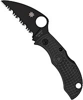 Spyderco Manbug Wharncliffe Folding Knife - VG-10 Steel with TiCN Blade Coating, FRN Handle, SpyderEdge - MBKWSBK