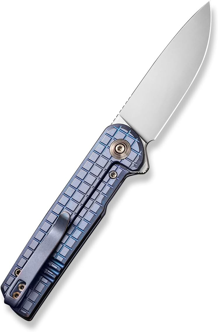 WE WEKnife One Size Frag Patterned Titanium Handle CPM 20CV Frame Lock Folding Knife Limited Edition