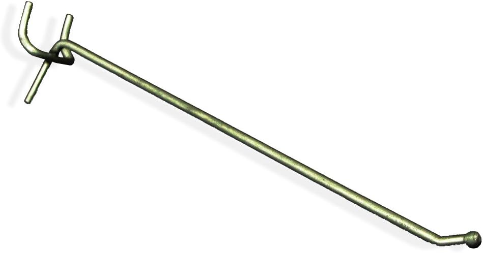 Azar Displays All-Wire Galvanized Pegboard and Slatwall Hooks, 50-Pack