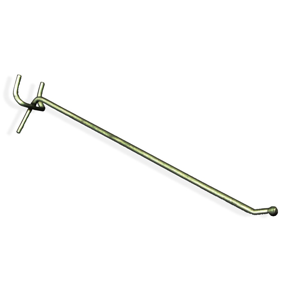 Azar Displays All-Wire Galvanized Pegboard and Slatwall Hooks, 50-Pack