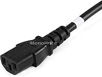 Monoprice Power Cord - CEE 7/7 SCHUKO to IEC 60320 C13, 18AWG, 5 Amp, H05VV-F, Black