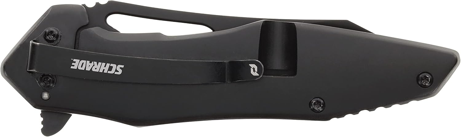 Schrade Delta Class Killer Whale Folder 8in with 3.5in AUS-10 Steel Blade and Aluminum Handle for EDC
