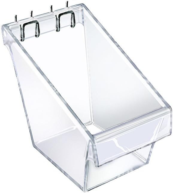 Azar Displays Clear Display Buckets for Pegboard, Slatwall and Countertop