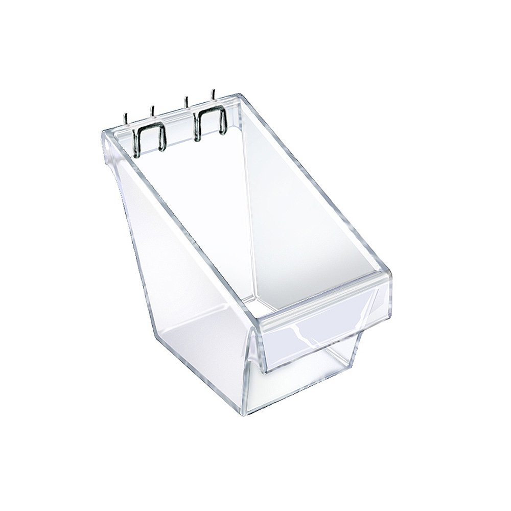 Azar Displays Clear Display Buckets for Pegboard, Slatwall and Countertop