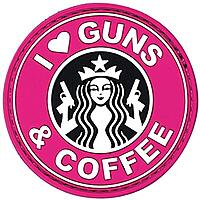 VOODOO TACTICAL I Love Guns & Coffee PVC Hook-Back Patch