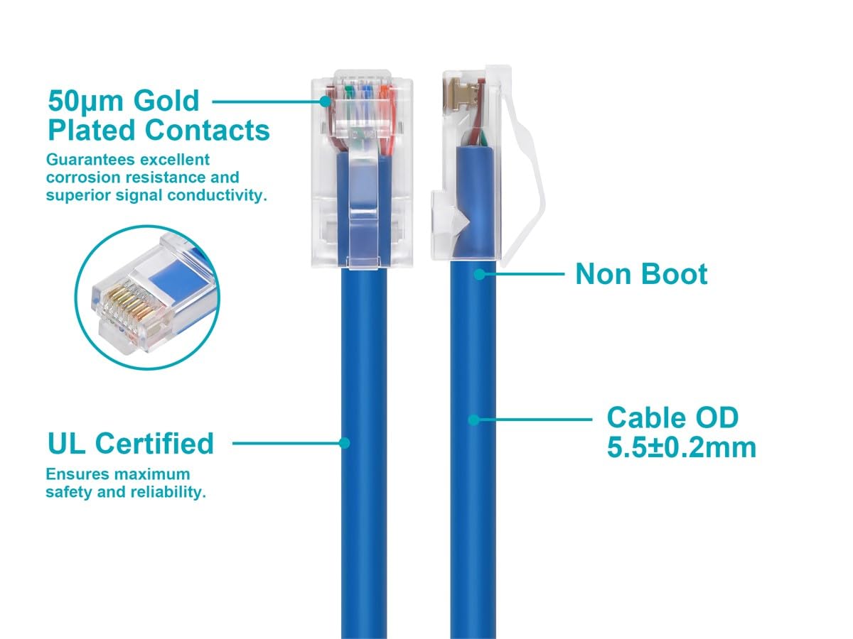 Monoprice Cat6A Non-Booted Shielded Patch Cable (RJ45, 26AWG, 10G)
