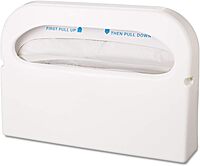 HOSPECO Health Gards Toilet Seat Cover Dispenser, Half-Fold, 16 X 3.25 X 11.5, White, 2/box 1 Count (Pack of 1)