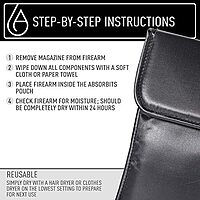 BONE-DRI Rust Prevention Gun & Ammo Bag - Moisture Absorbing Gun Bag for Handguns