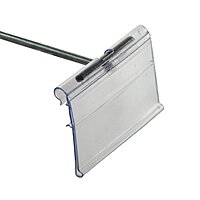 Azar Displays Flip Scan Paper Label Holders, 1-1/2in x 2in, Clear, Pack Of 50 Label Holders