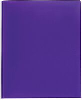 Office Depot® Brand 2-Pocket School-Grade Poly Folders With Prongs, 8-1/2" x 11", Assorted Colors, Pack Of 48