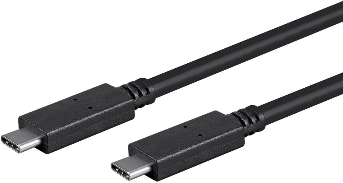 Monoprice USB Type-C to Type-C 3.1 Gen 1 Cable - 5Gbps, 3A, 2m, Black - Select Series