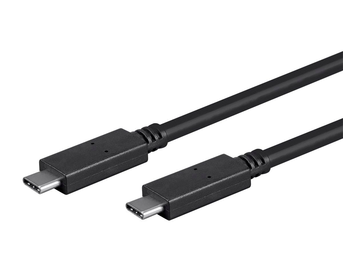 Monoprice USB Type-C to Type-C 3.1 Gen 1 Cable - 5Gbps, 3A, 2m, Black - Select Series