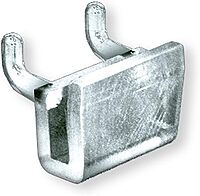 Azar Displays 700021 1.25" W x 0.5" D x 0.75" H Plastic U-Hook (20 Pack)